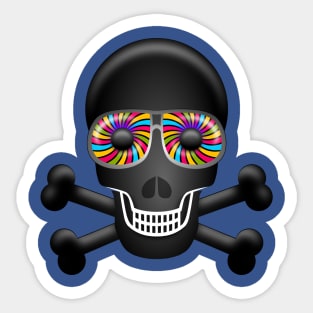 Psychedelic Skull Sticker